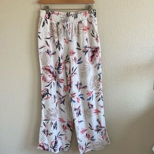 Floral Print Wide-Leg Pants size medium